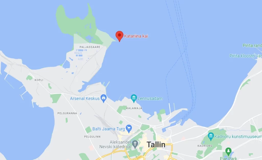 Mapa Muelle de Catalina Paljasaare y en Tallin
